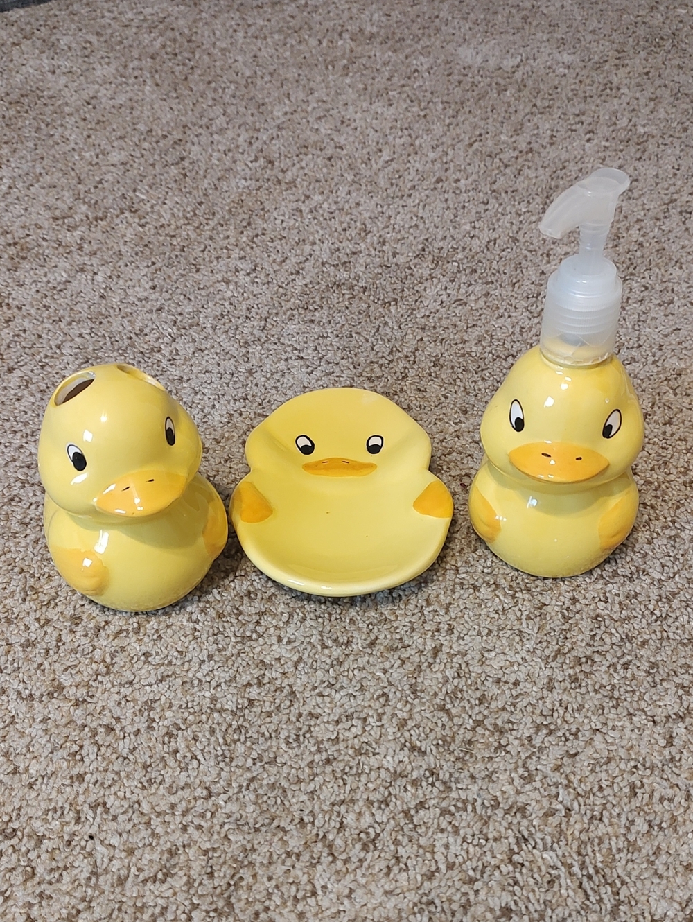 Yellow Duckling Bath Accessory Set - 3 Piece